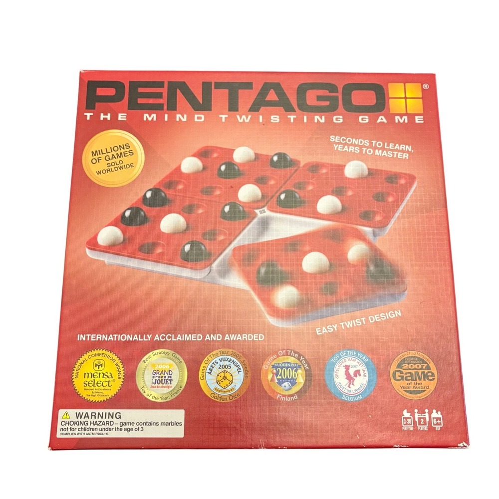 Pentago The Mind Twisting Game Strategy Board Game Mindtwister Mensa Select Red‎